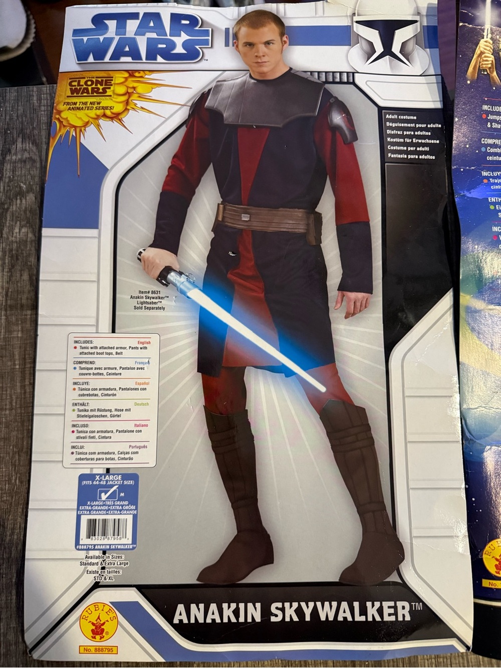 Star Wars Clone Wars Anakin Skywalker Deluxe Costume XL Rubie’s #888795